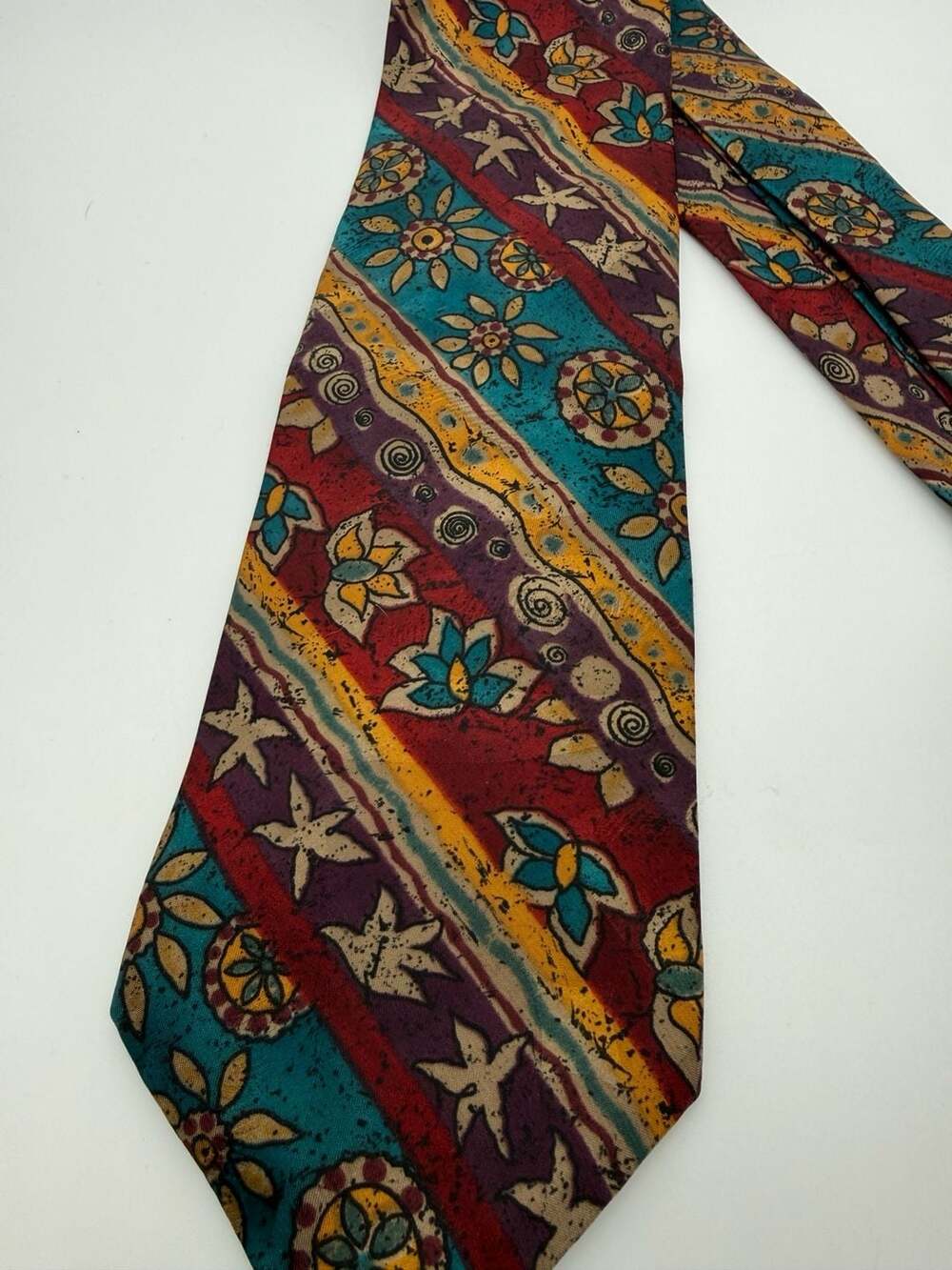 Colorz by Boss Vintage Floral Pattern Necktie 100% Polyester - Picture 2 of 5